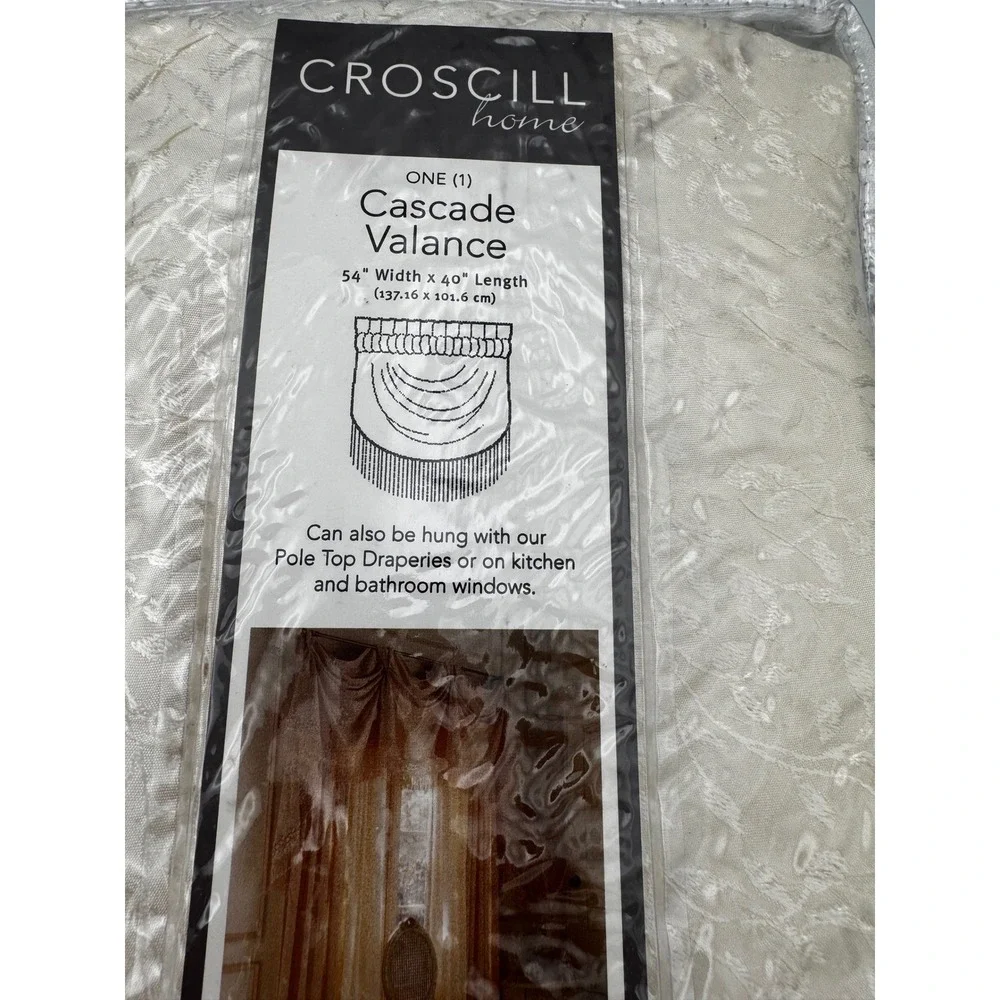 Rare Vtg Croscill Julia Ivory Cascade Valance Lot 2
